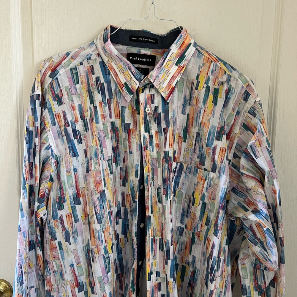 Paul Fredrick Abstract Multicolor Men's Shirt